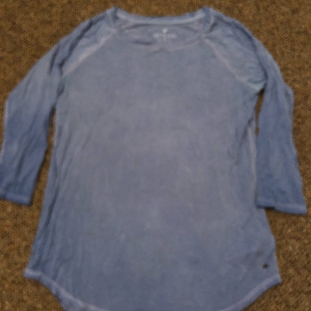 AE soft and sexy blight blue/purple 3/4 sleeve